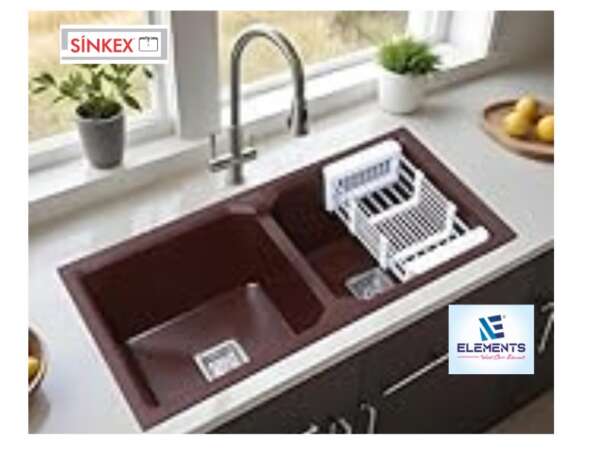 Double sink choco Brown  ( 40 x 18 x 8.5 inches)