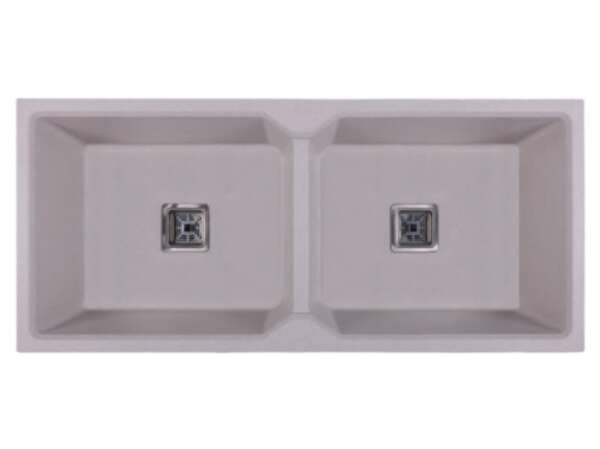 Double Bowl Sand rosa ( 45x20x19 inch )