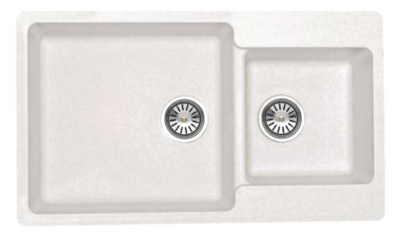 Double  sinkRock crema ( 34x19.5x8.5 inch)